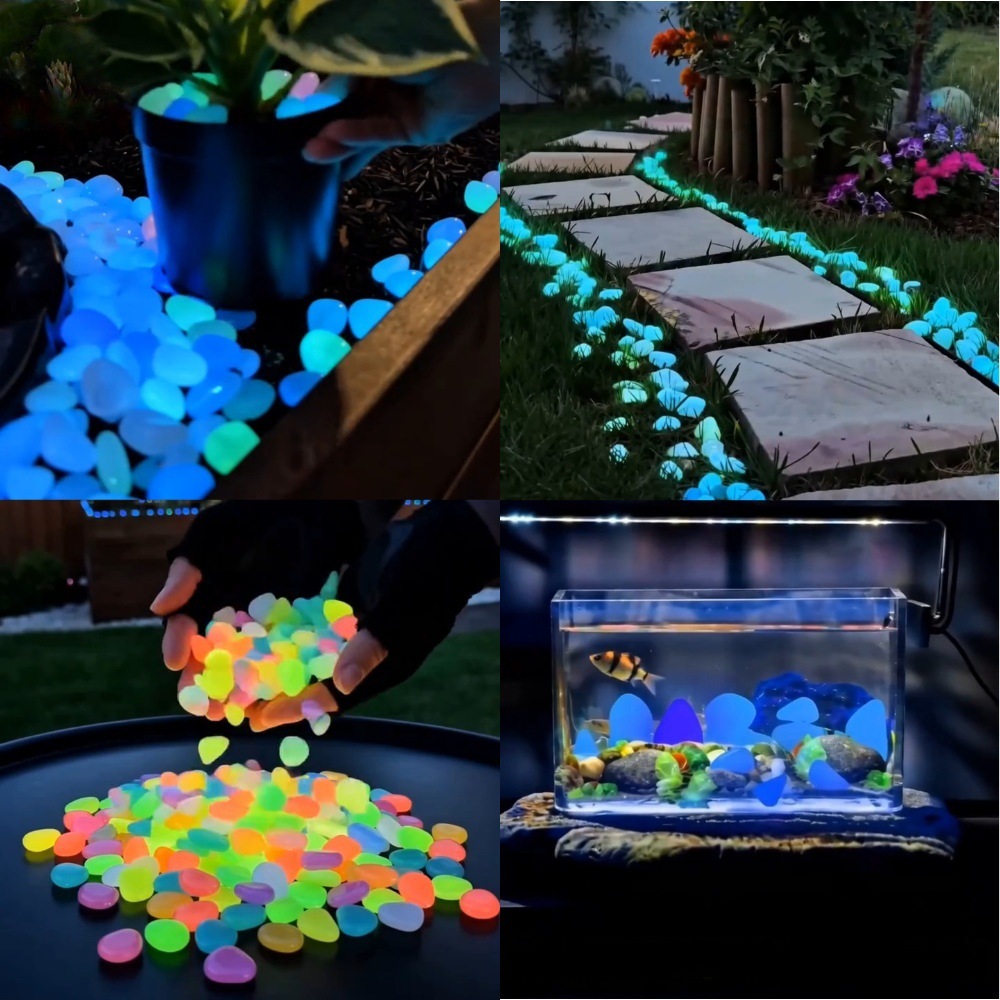 Aquarium Planted Plants - Colorful Glow In The Dark Luminous