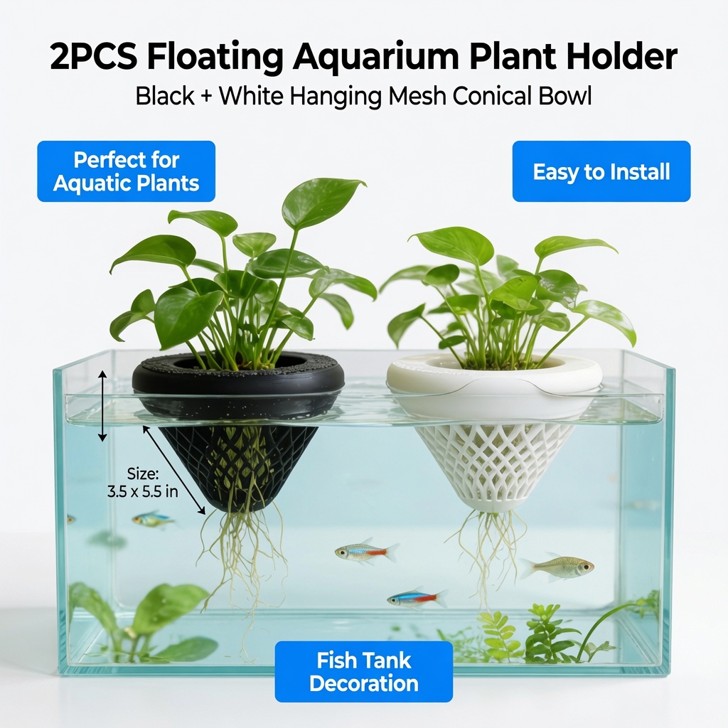 2PCS Floating Aquarium Plant H - Aquarium Plant Rings ulasan dan harga