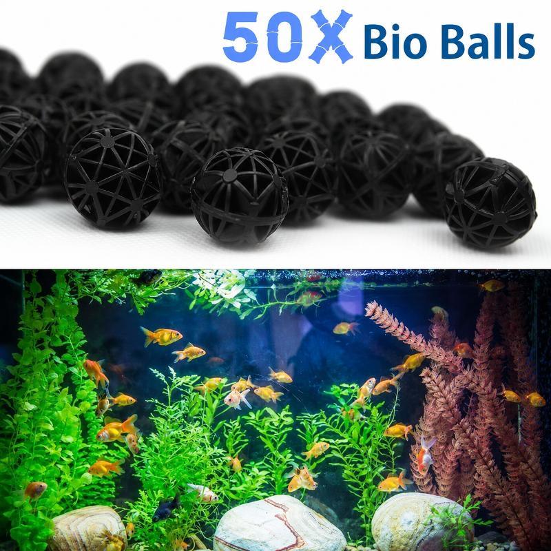 50Pcs 16mm Aquarium Bio Filter - Planted Aquarium Media ulasan dan harga