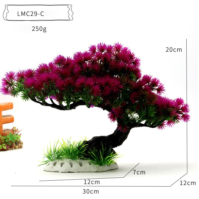 Plastic Water Plants Aquarium  - Planted Aquarium With Rocks ulasan dan harga