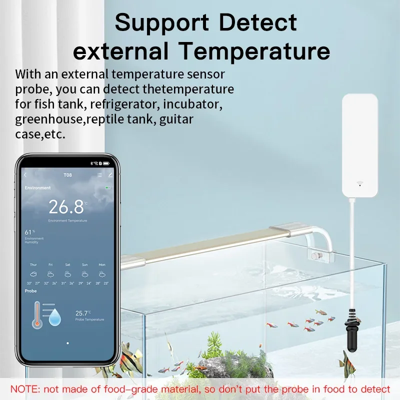 Tuya WiFi Temperature Humidity - Aquarium Planted Plants ulasan dan harga