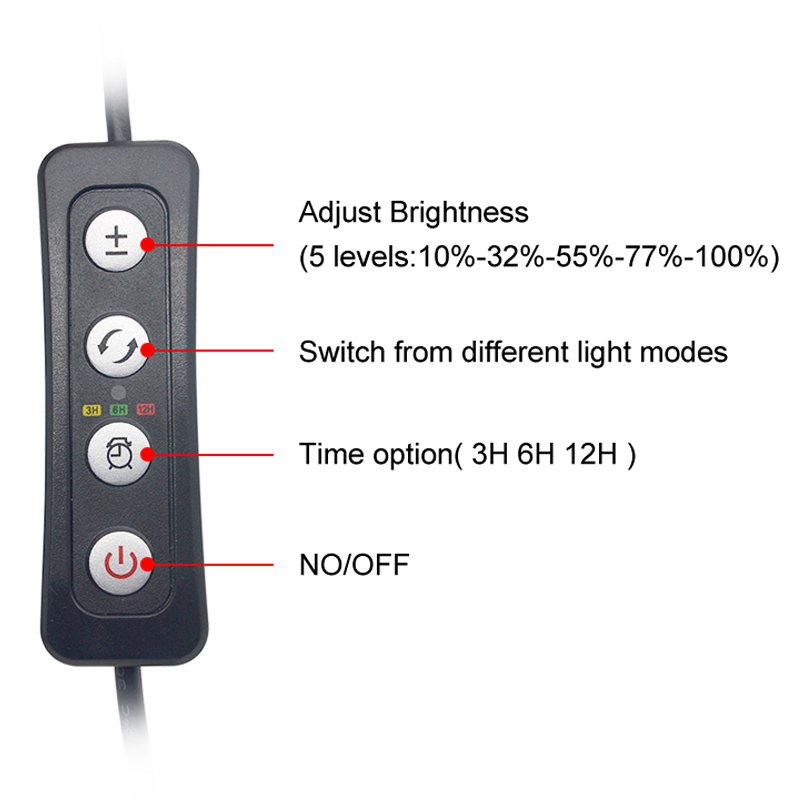 Aquarium LED Light for 16-64CM - Aquarium Plant Growing ulasan dan harga