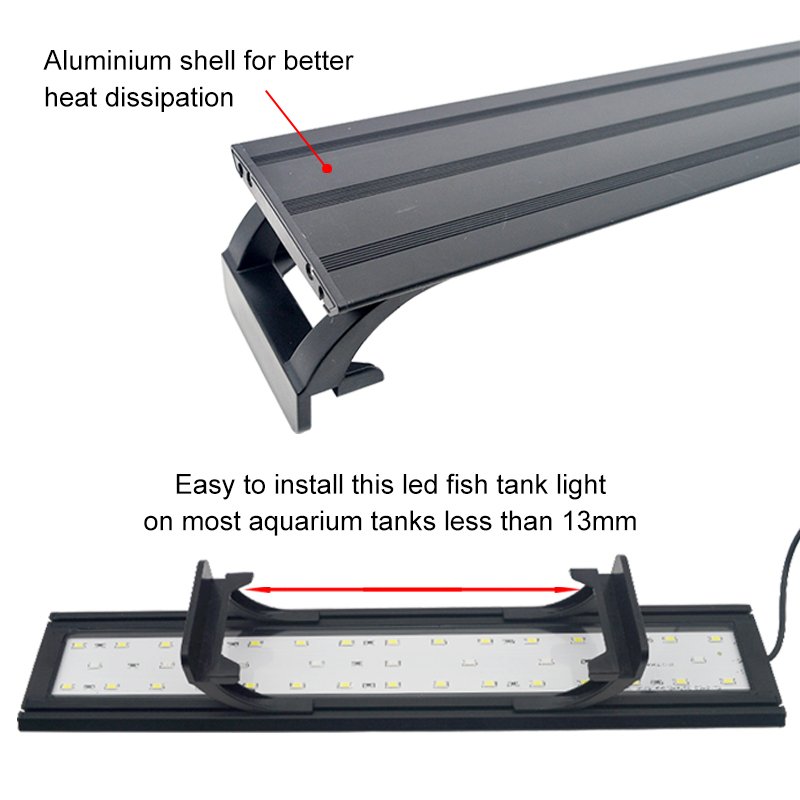 Aquarium LED Light for 16-64CM - Aquarium Plant Growing ulasan dan harga