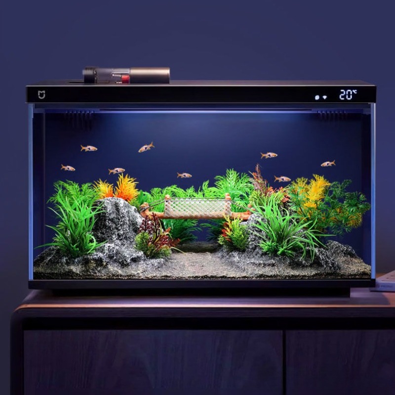 Fish Tank Decoration Simulatio - Planted Aquarium With Rocks ulasan dan harga
