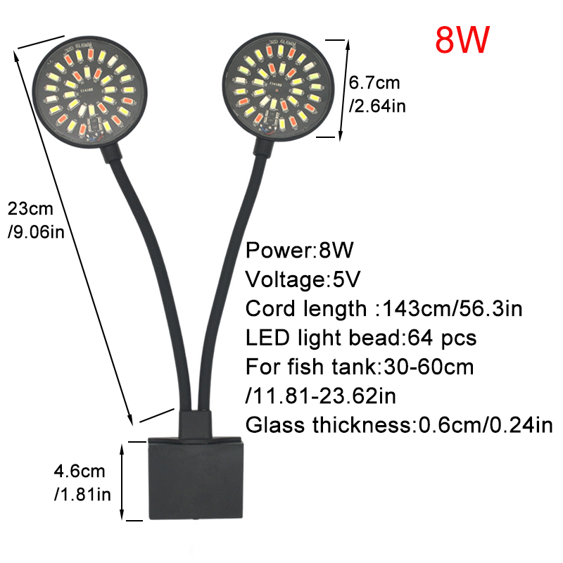 USB Aquarium LED Light Fish Ta - Aquarium Plant Growing ulasan dan harga