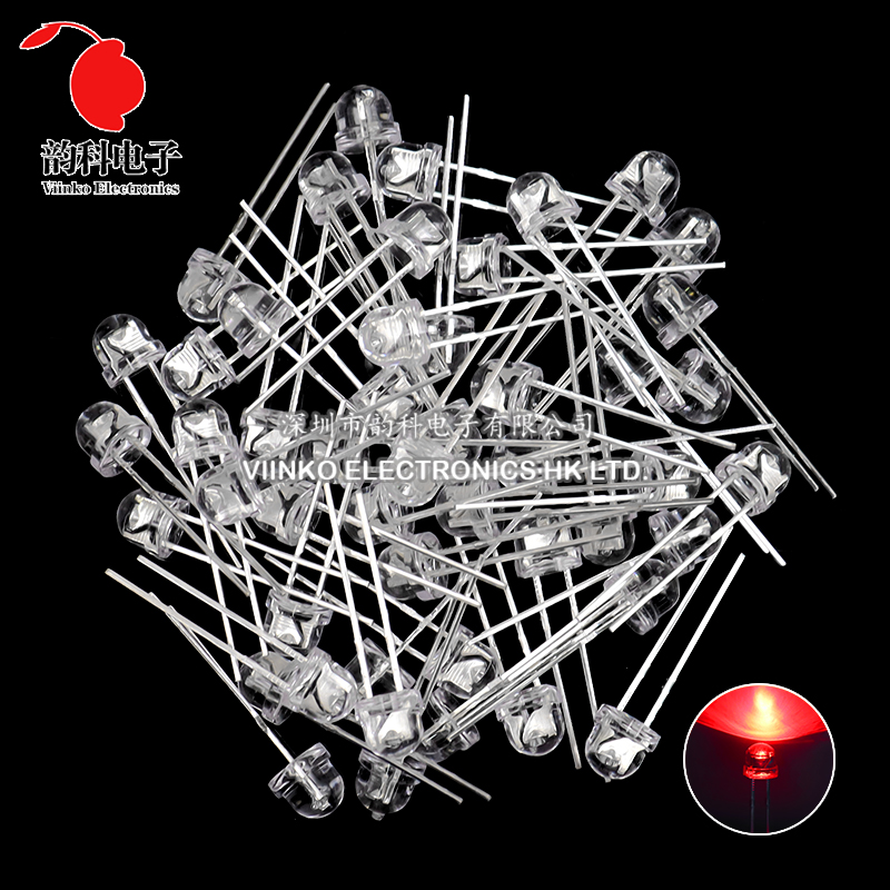 50pcs 5mm Straw Hat LED Super  - Ludwigia Super Red ulasan dan harga