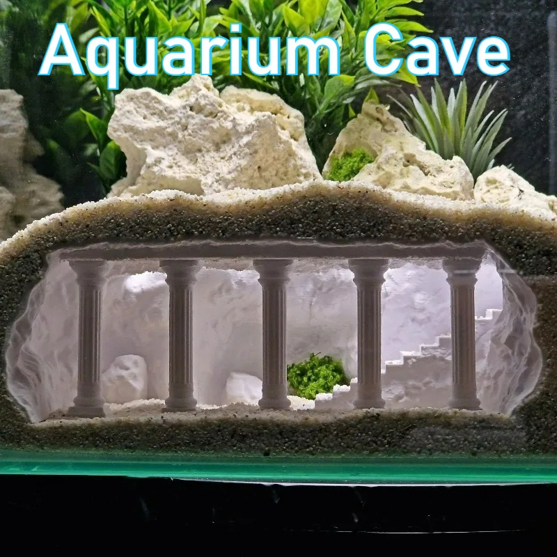 3D Printed Fish Tank Cave, Art - Aquarium Plant Rings ulasan dan harga
