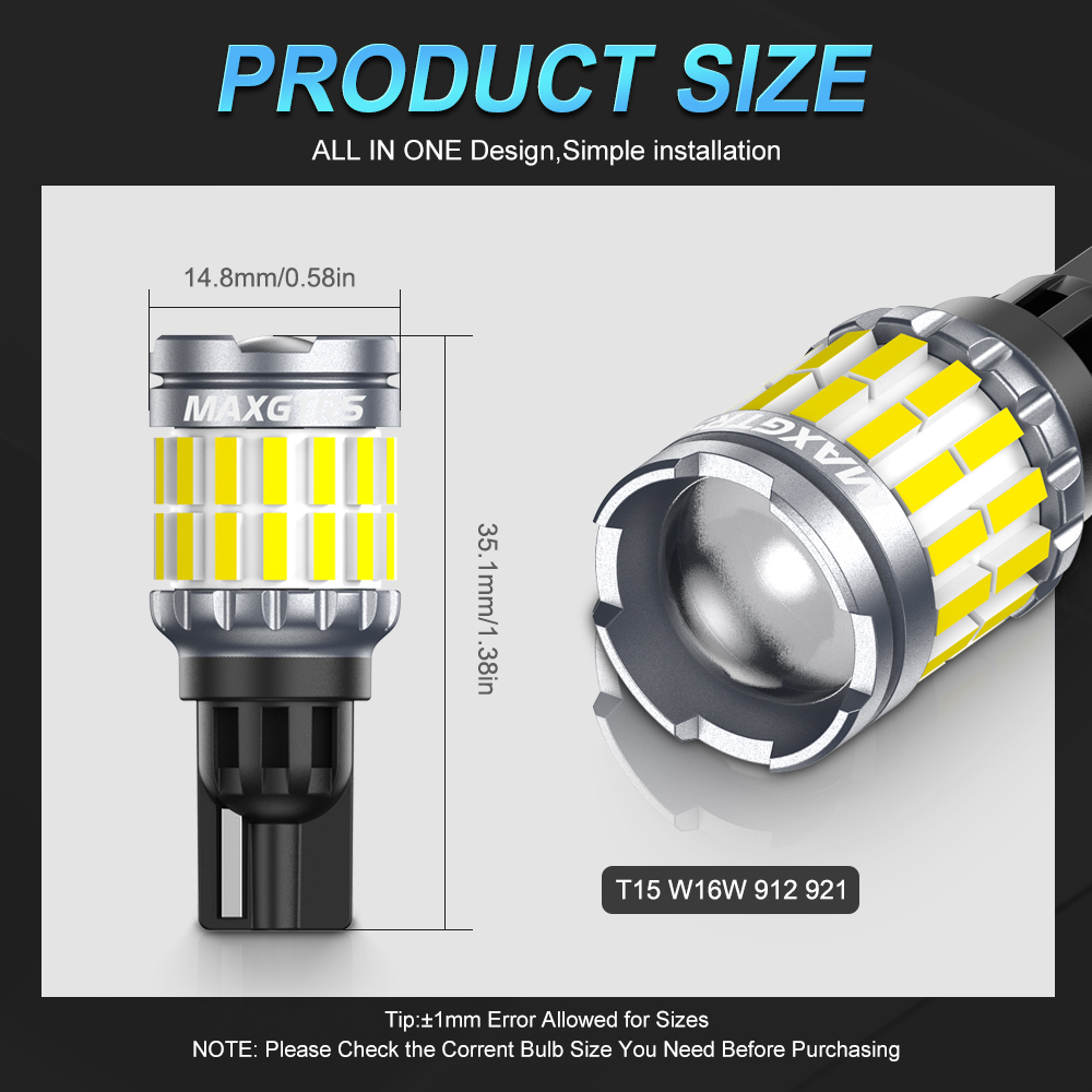 2x 2000LM Canbus T15 T16 LED R - Ludwigia Super Red ulasan dan harga