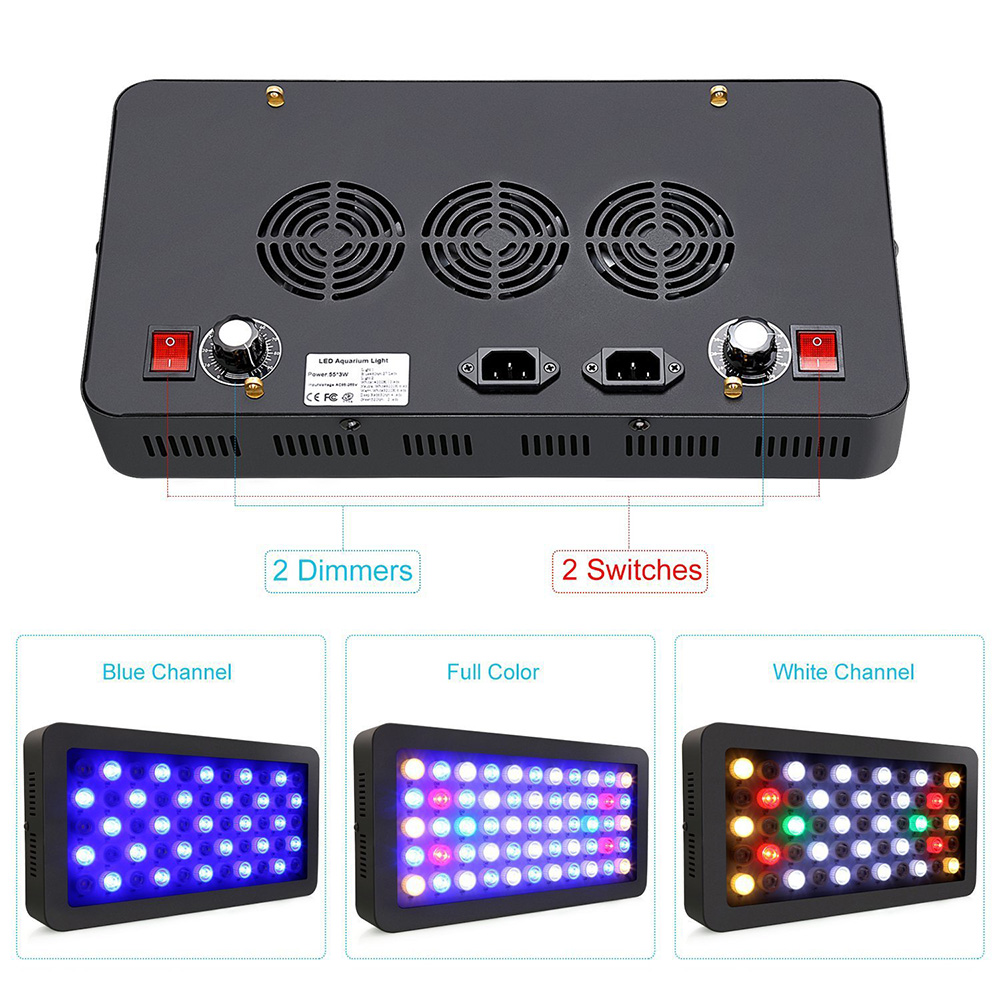 165W LED Aquariums Light Dimma - Aquarium Plant Growing ulasan dan harga