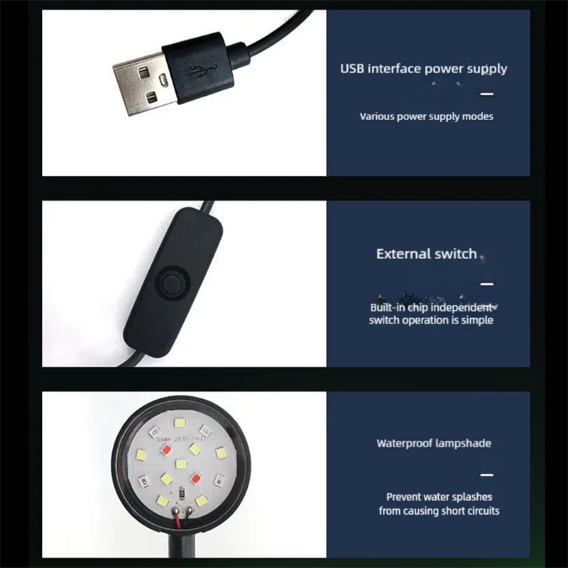 USB LED Fish Tank Clip Lamp Hi - Aquarium Plant Growing ulasan dan harga